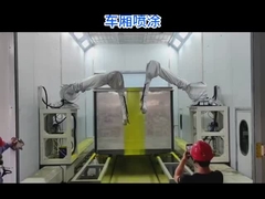 Robots de pintura Techfly en el vagón con el lado 7th axis para 5 lados